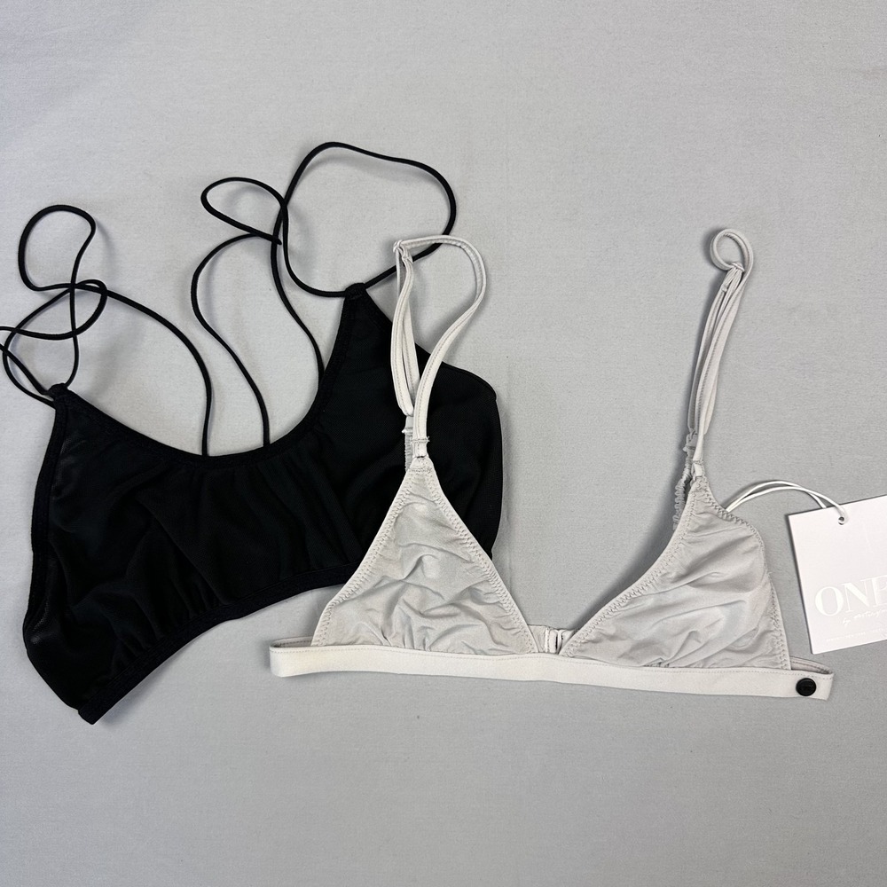 One Teaspoon Obsession Bralette Womens XS Mesh Strappy Lingerie Top Bra Lot of 2